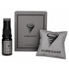 Аромасаше для авто HURRICANE GRAY з флаконом, 10 мл
